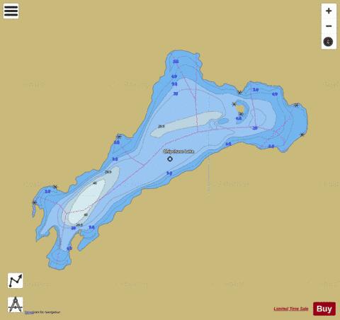 Chipchase Lake depth contour Map - i-Boating App