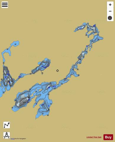 Attwood Lake depth contour Map - i-Boating App