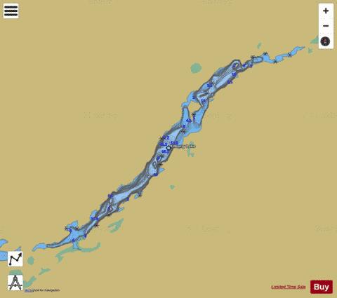 Kilbarry Lake depth contour Map - i-Boating App