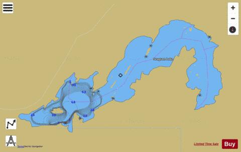Seagram Lake depth contour Map - i-Boating App