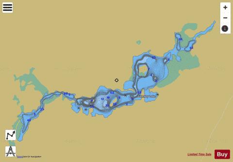 Gamsby Lake depth contour Map - i-Boating App