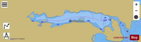 Magnetic Lake depth contour Map - i-Boating App