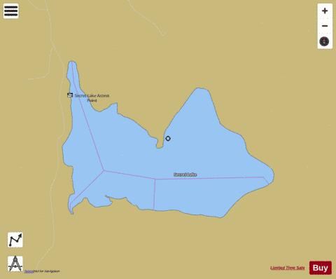 Secret Lake depth contour Map - i-Boating App