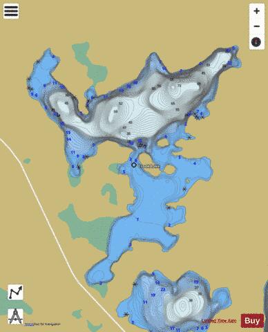 Crook Lake depth contour Map - i-Boating App