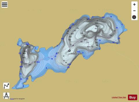 Darragh Lake depth contour Map - i-Boating App