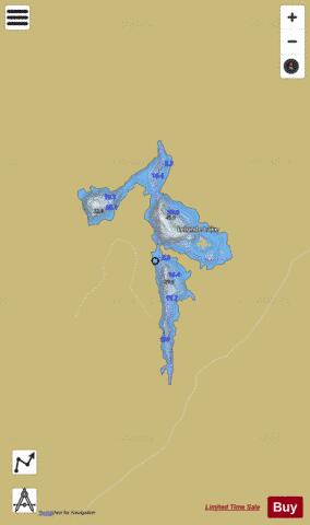 Lelonde Lake depth contour Map - i-Boating App