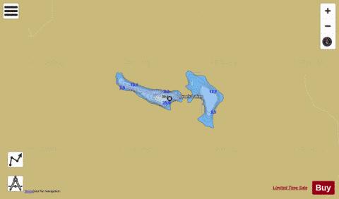 Brock Lakes depth contour Map - i-Boating App