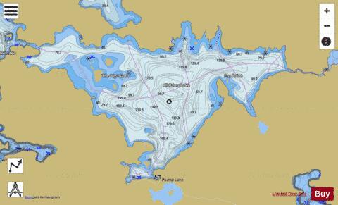 Chiblow Lake depth contour Map - i-Boating App