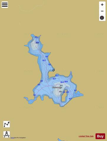 Bierce Lake depth contour Map - i-Boating App