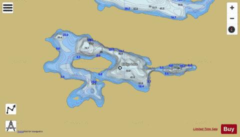 Rodge Lake depth contour Map - i-Boating App