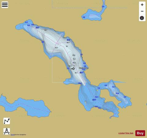 Ezma Lake depth contour Map - i-Boating App