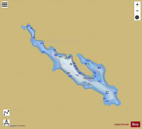 Toobee Lake depth contour Map - i-Boating App