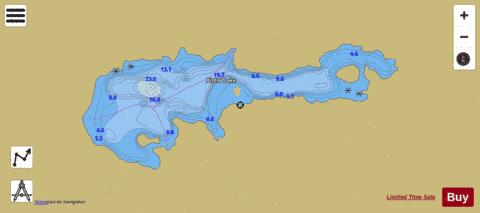 Pistol Lake depth contour Map - i-Boating App