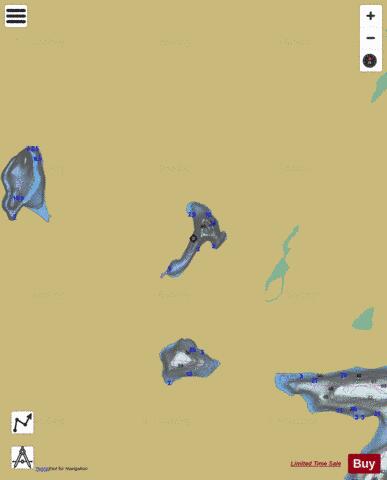 Shoelace Lake depth contour Map - i-Boating App