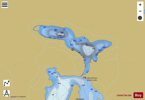 Little Glamor Lake depth contour Map - i-Boating App