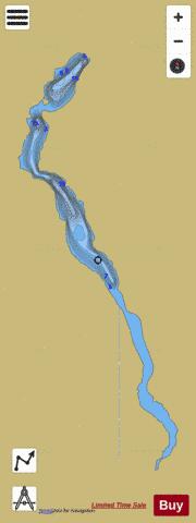 Flag Lake depth contour Map - i-Boating App