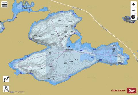 Flack Lake depth contour Map - i-Boating App