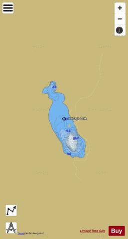 Salvage Lake depth contour Map - i-Boating App
