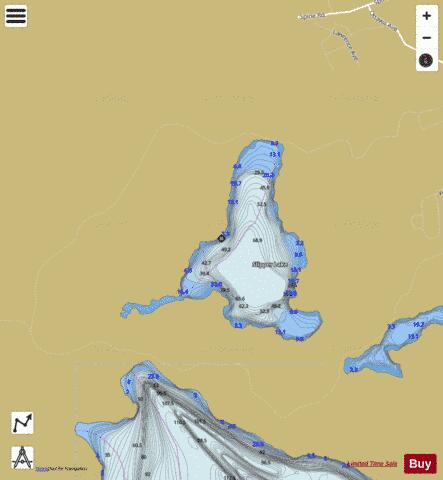 Slipper Lake depth contour Map - i-Boating App