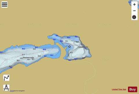 Bevans Lake depth contour Map - i-Boating App