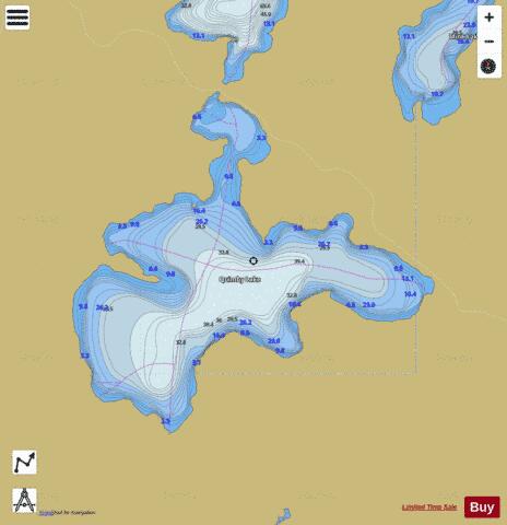 Quimby Lake depth contour Map - i-Boating App