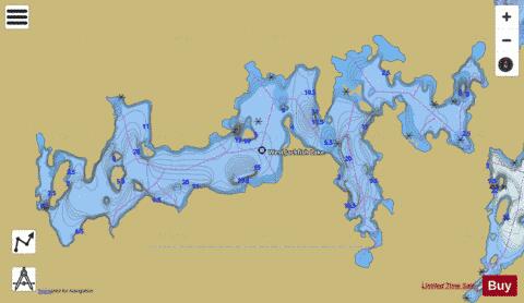 West Jackfish Lake depth contour Map - i-Boating App