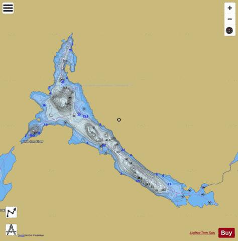 Kenakskaniss Lake depth contour Map - i-Boating App