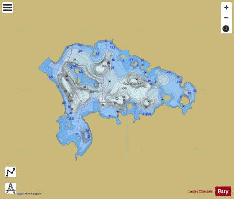 Fraleck Lake depth contour Map - i-Boating App