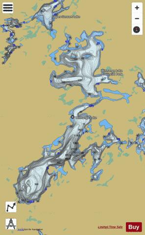 Winnange Lake depth contour Map - i-Boating App