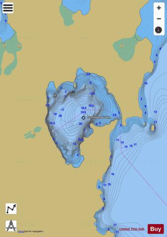 Turtlepond Lake depth contour Map - i-Boating App