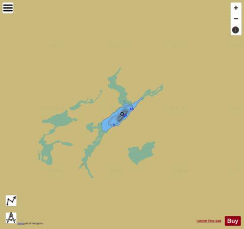Marty's Lake depth contour Map - i-Boating App