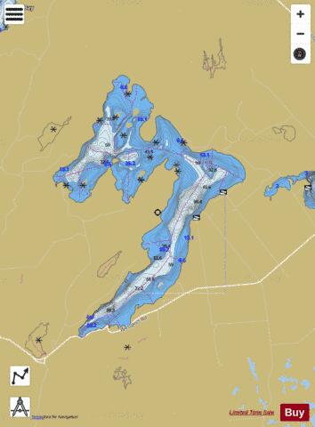 Judy Pond depth contour Map - i-Boating App