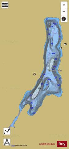 Barehead Lake depth contour Map - i-Boating App