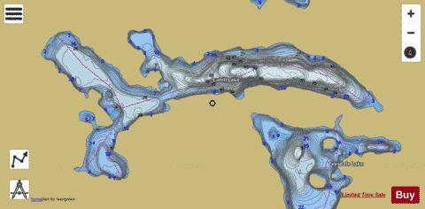 Cahill Lake depth contour Map - i-Boating App