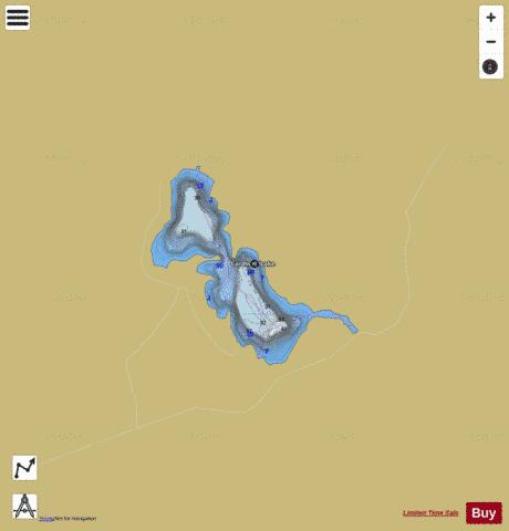 Cardwell Lake depth contour Map - i-Boating App