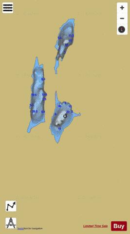 Charles Lake, Yarrow depth contour Map - i-Boating App