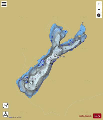 Charlotte Lake A depth contour Map - i-Boating App
