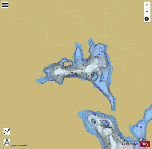 Coghlan Lake depth contour Map - i-Boating App