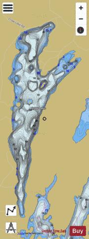 Crow Lake depth contour Map - i-Boating App