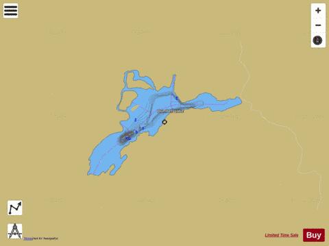 Dumbell Lake depth contour Map - i-Boating App