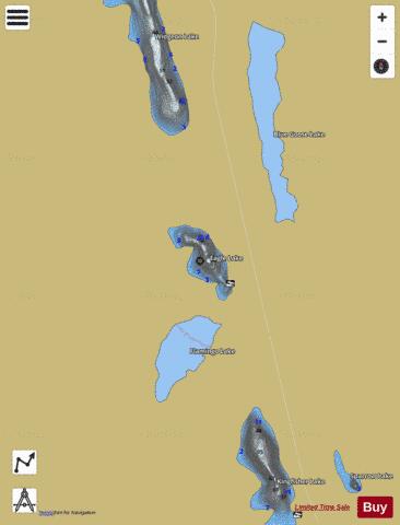 Eagle Lake #12 depth contour Map - i-Boating App