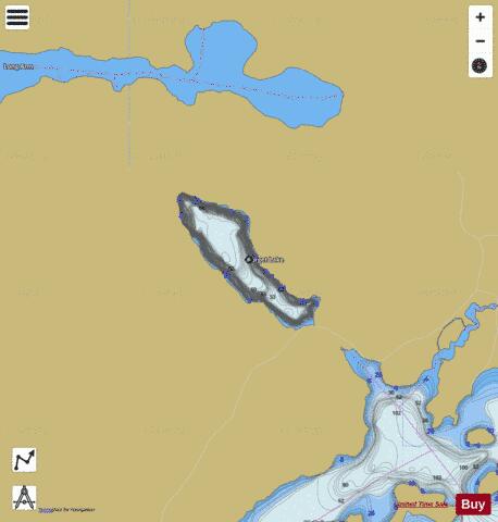 Forget Lake depth contour Map - i-Boating App