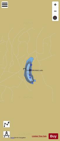 Green Lake / McHale Lake depth contour Map - i-Boating App