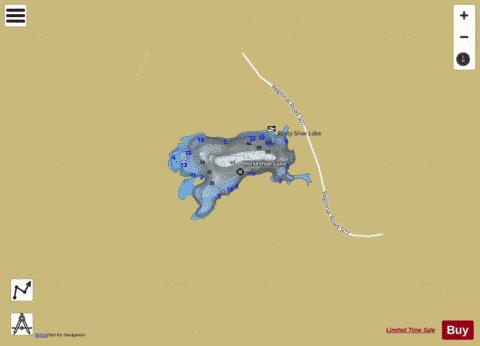 Horseshoe Lake / Rustyshoe Lake depth contour Map - i-Boating App