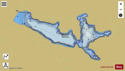 Huff Lake depth contour Map - i-Boating App