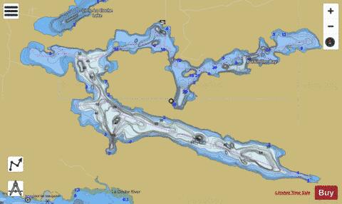 La Cloche depth contour Map - i-Boating App