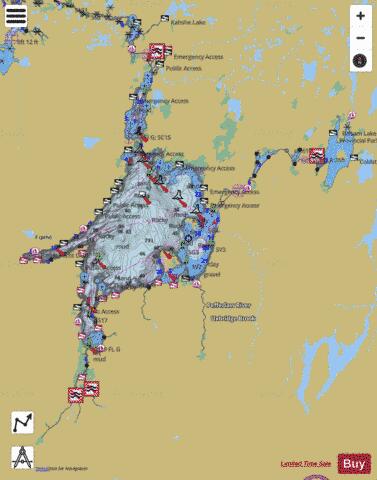 Lake Simcoe depth contour Map - i-Boating App