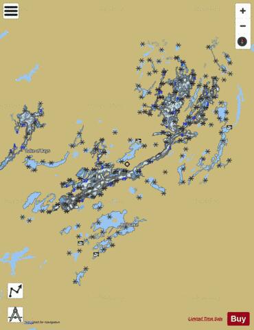 Jackpot Lake depth contour Map - i-Boating App