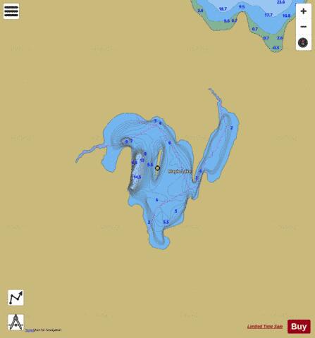 Maple Lake depth contour Map - i-Boating App