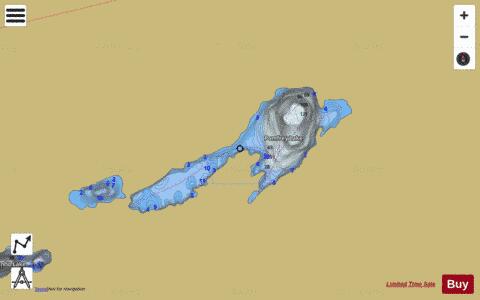 Pomfrey Lake depth contour Map - i-Boating App